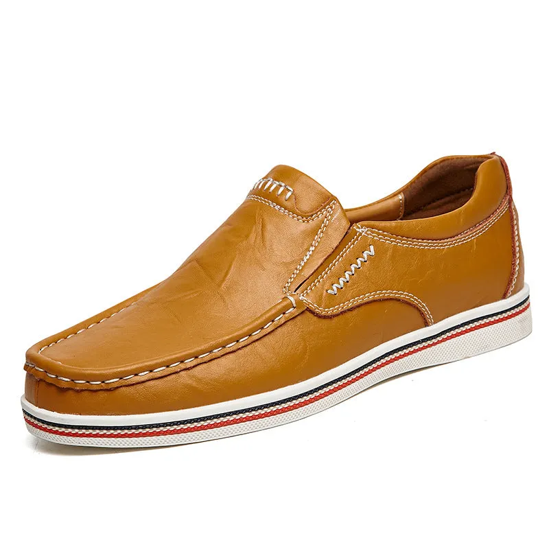 Business casual men's Shoes Leather