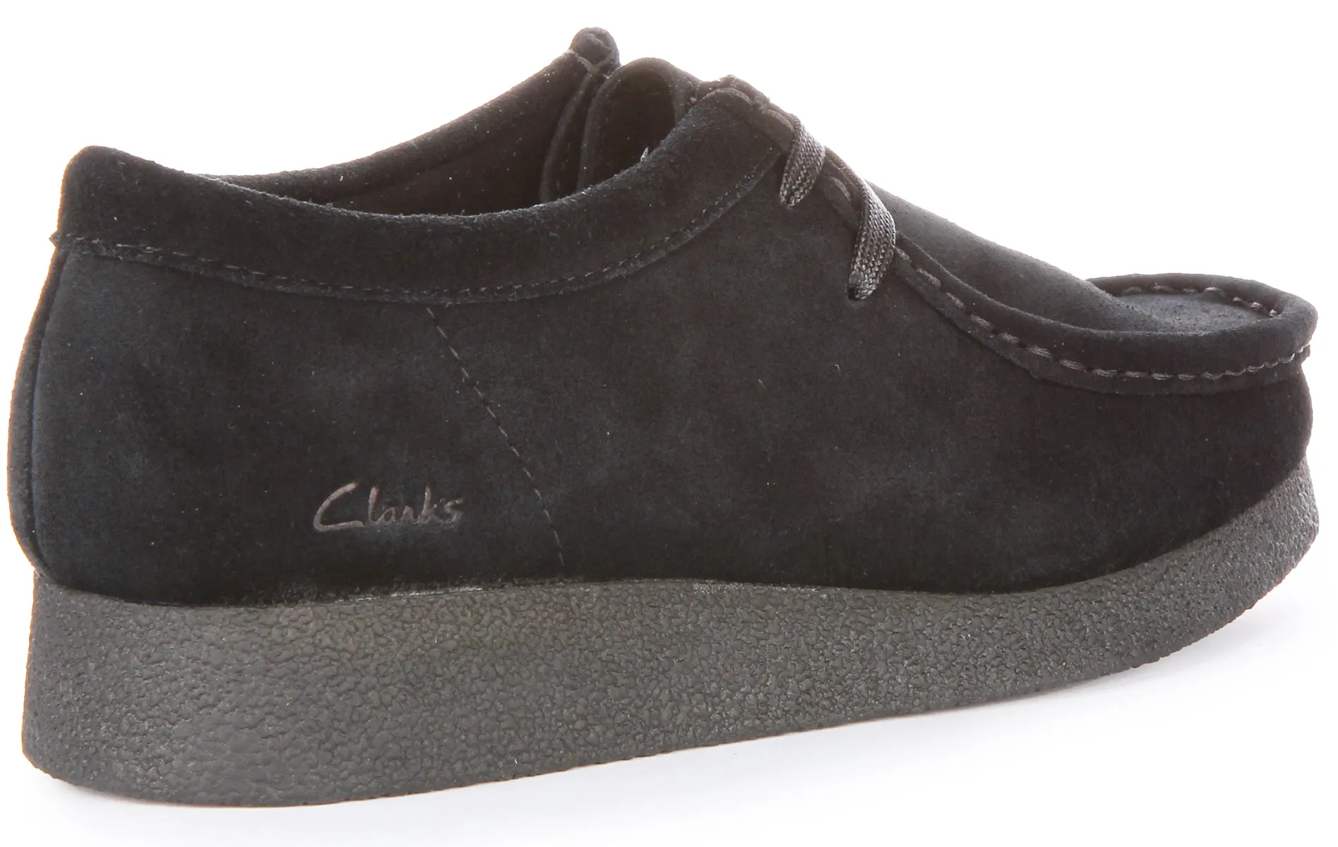 Clarks Wallabee Evo In Black Suede For Women