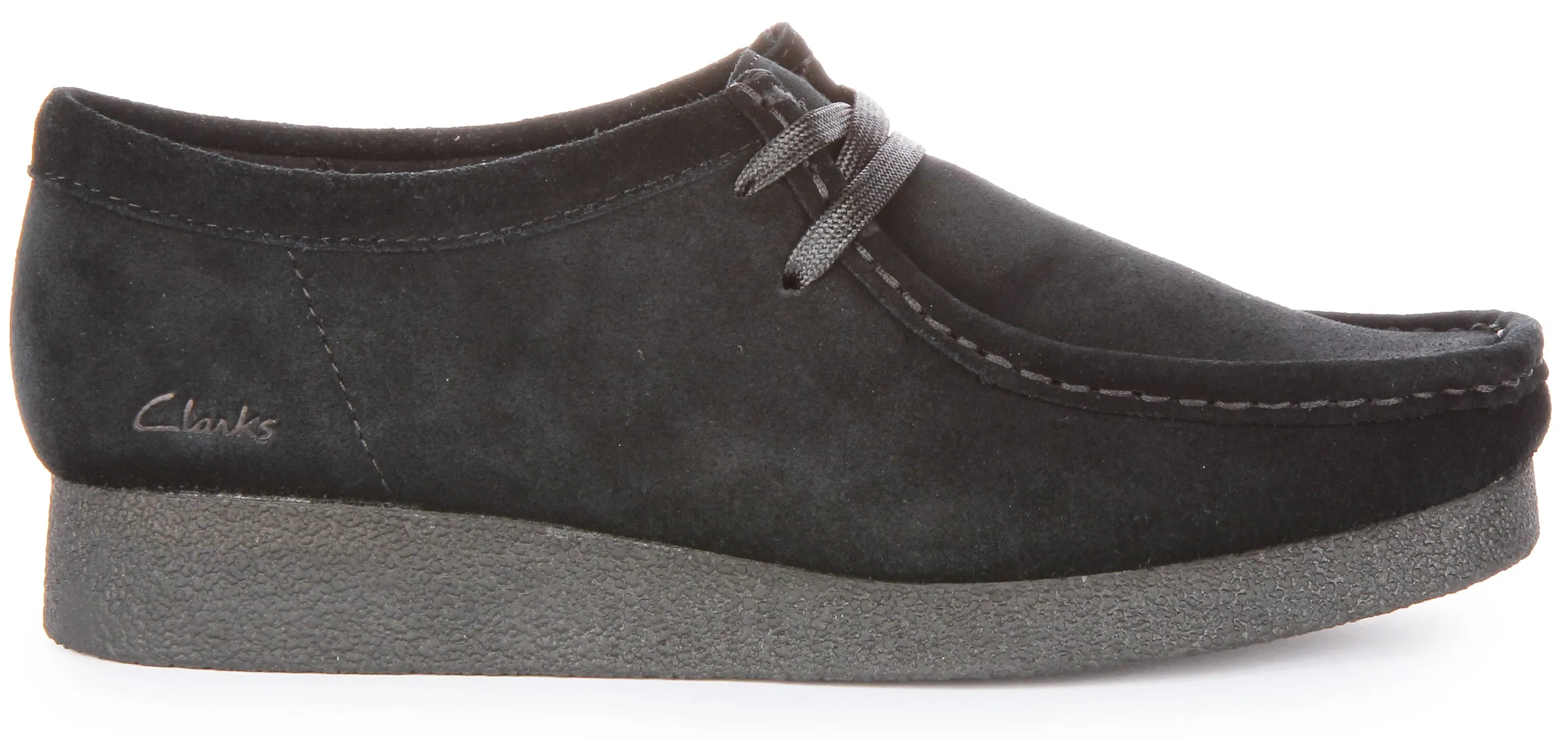 Clarks Wallabee Evo In Black Suede For Women
