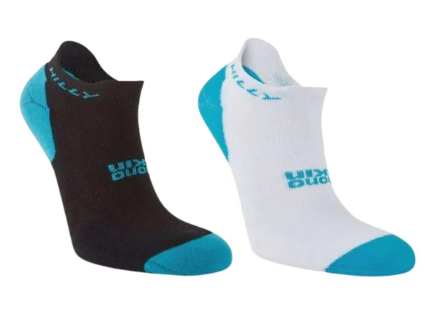 Hilly Active Minimum Cushioning Quarter Sock (White/Black/Peacock)